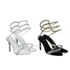 Salto Alto com Pedraria de Design Exclusivo 2026 Verão Comércio Exterior Europeu e Americano Salto Fino Flor Borboleta Socialite Europeia e Americana Sapatos de Casamento para Mulheres