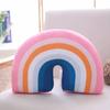 Almofada de travesseiro de arco-íris para quarto infantil, almofada de pelúcia, travesseiro de pescoço, escritório, brinquedos de bebê dormindo, decoração de casa