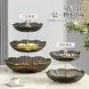 Plato de Frutas de Múltiples Niveles con un Estilo de Lujo Ligero de Alta Gama para Uso en el Hogar en la Sala de Estar, Adecuado para Bocadillos, Frutos Secos, Dulces, Frutas Deshidratadas y Golosinas para el Té