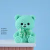 Decoración de accesorio de figura de animal de oso lindo y creativo de paisaje en miniatura de dibujos animados, adorno de resina para escritorio de oficina