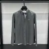 Camisa Casual de Cor Sólida em Tecido Oxford de Alta Qualidade Outono Novo Moda Bordada para Homens de Meia-idade e Jovens Camisa Solta