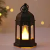 Lanterna Pequena Retro Nova Transfronteiriça LED Vela Eletrônica Lâmpada a Óleo Decoração Criativa de Atmosfera Presente Lampião a Vento Lanterna de Cavalo