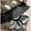Conjunto de bragas de encaje de tentación de tres puntos de lencería sexy de Amazon de comercio exterior europeo y americano