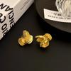 Aretes minimalistas franceses con diseño de concha para mujer, nicho, lujo ligero, alta gama, retro, con pin de plata S925, venta al por mayor