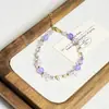 Collar Pulsera Piedra Natural Perla de Agua Dulce Amatista Dopamina Fresa Dulce Cristal Acero de Titanio Diseño de Nicho Nuevo