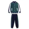 Conjunto de Uniforme de Jardín de Infancia, Uniformes de Primavera y Otoño para Maestros y Estudiantes, Uniformes para Niños y Niñas, Uniformes de Cuatro Piezas para Graduación de Verano y Actuación de Clase
