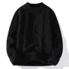 Suéter americano retrô com xadrez de diamantes, masculino, inverno, japonês, solto, estilo preguiçoso, suéter de malha, gola redonda, camisa com fundo interno