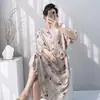 Pijamas de Nuevo Estilo para Mujer, Primavera, Otoño e Invierno, Tallas Grandes Adelgazantes de Algodón y Seda Ropa de Casa que se Puede Usar Afuera, Ropa para Aire Acondicionado, Trajes de Algodón y Seda para Mujer