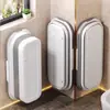 Cubo plegable para trapeador de pared para el hogar con doble asa, trapeado sin manos y un diseño de gran capacidad para facilitar el movimiento