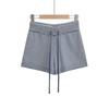 Pantalones casuales de encaje con cordón en la cintura elástica, estilo europeo y americano, holgados y cómodos, pantalones de punto simples de pierna ancha para casa