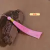 Borla de Seda de Hielo de Poliéster de 12 cm con Hilo Dorado DIY Hecho a Mano Colgante de Borla Hanfu Qipao