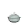 Juego de Vajilla de Porcelana Exquisita de Jingdezhen, Porcelana Verde Sombría, Tazón y Plato "La Fortuna Está Ante Tus Ojos", Regalo de Lujo Ligero para el Hogar, Regalo de Inauguración