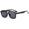 Novos óculos de sol europeus e americanos de feixe duplo, moda quadrada, anti-ultravioleta, óculos de sol transfronteiriços, retrô, casual, masculino, de alta qualidade