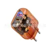 Cargador de pared con carcasa transparente naranja qc3.0 de carga rápida, adaptador de corriente de 25 W/12 W, cabezal de carga para viajes