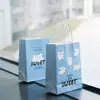 Filhote Filhote Chá de Leite Café Embalagem para Assar Sacola Saco de Papel Kraft Sacola Tote à Prova d'Água Sacola de Compras Sacola de Presente