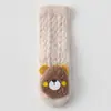 Bebés Recién Nacidos 0-1-3 Años Terciopelo Australiano Engrosado Cálido Otoño e Invierno Estilo Japonés Trenzado Calcetines de Media Pantorrilla