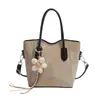 Bolsa feminina estilo balde, moderna e simples, elegante e de alta qualidade, nova bolsa versátil de ombro e transversal de grande capacidade para o dia a dia