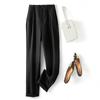 Pantalones de Traje para Mujer Melard 2026 Otoño Nuevo Estilo Cintura Floral Acortados Negros Ajustados Rectos Tipo Cigarrillo