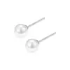 Pendientes de Perla de Plata de Ley S999 para Mujer con Lóbulo Perforado para Dormir Sin Quitar Pendientes de Gama Alta Lujo Accesible Pendientes de Hélice/Hueso de la Oreja de Nicho