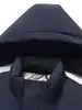Casaco de inverno de algodão masculino, de origem direta, para meia-idade e idosos, com forro de fleece, espessado, capuz removível e acolchoamento de algodão quente, modelo M2561