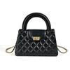 Bolsa de Corrente Estilo Tweed Bolsa Feminina Matelassê Bolsa de Mão de Alta Qualidade 2025 Nova Bolsa Feminina de Couro Genuíno Transversal de Ombro Único Bolsa Quadrada Pequena