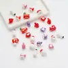 Novas Contas de Cerâmica Pintadas à Mão para o Natal Boneco de Neve Árvore de Natal Contas Soltas Material para Pulseira Colar DIY Acessórios de Miçangas