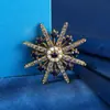 Nuevo Broche de Estrella de Moda Totalmente Incrustado con Diamantes con Ocho Puntas de Estrella Broche Versátil Pin de Ancla de Barco Accesorios de Ropa para Hombres y Mujeres