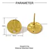 Pendientes de Acero de Titanio con Forma de Estrella, Flor y Corazón Estilo Ins para Mujer, Joyería Geométrica Simple de Acero Inoxidable, Accesorios