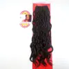 Peluca de Ganchillo Cruzada Europea y Americana, Trenzas Falsas Retorcidas, Ola Bohemia Locs 18"
