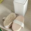 Cepillo de Baño de Cerdas de Jabalí, Herramienta Exfoliante, Cepillo de Baño Masajeador, Cepillo Corporal Seco de Madera de Loto, Raspador de Espalda, Al por Mayor en Stock
