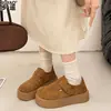 Versão em Couro dos Sapatos Birkenstock Tudo Incluído para Mulheres, Novo Estilo Primavera 2026, Sola Grossa, Mocassins Casuais Confortáveis de Calçar