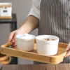 Suprimentos de Hotel Cerâmica 4 polegadas Caneca para Ensopado Caneca para Sopa de Pepino do Mar Louça de Porcelana para Cozinha Logotipo Impresso Presente Corporativo