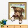 [Suministro directo de fábrica] Cachorro de ventana rota 3D para dormitorio, sala de estar, pintura decorativa tridimensional, pegatinas de pared de PVC impermeables y removibles