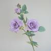 4 cabezas de flor artificial Doriota rosa decoración casera Día de San Valentín flor de seda flor falsa arreglo floral boda flor artificial