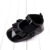 Sapatos de princesa de renda da moda, cor sólida, sapatos femininos para bebês de 0 a 1 anos, sola macia, couro sintético, sapatos para crianças pequenas, velcro BHX3106