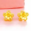 Aretes de Oro de Imitación para Mujer Que No Se Desvanecerán por Mucho Tiempo, Rosas, Accesorios de Aretes de Aleación Niche Frescos de Alta Gama con Oro Arena