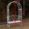 Soporte de flores para arco de boda, enrejado trepador, arco de flores de seda para boda, soporte de flores de hierro forjado, soporte de flores para patio exterior, puerta de jardín enrejada