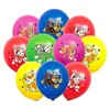 Globos de látex de dibujos animados con diseños impresos personalizados, decoraciones de globos de cumpleaños, artículos para fiestas, globos de moda transfronterizos para niños