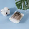 Bastoncillos de Algodón de Madera de Bambú con Cabeza Redonda Desechables, Doble Punta, 100 Piezas