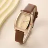 Reloj Cuadrado Retro para Mujer con Números Incrustados de Diamantes, Reloj Casual para Mujer, Popular Reloj de Moda de Cuarzo para Mujer