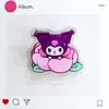 Clip de Polipropileno Sanrio de Verano Dibujos Animados Periféricos Acrílico Doble Cara Sencillo y Lindo Clip Organizador de Papeles de Examen Kuromi