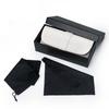 Conjunto Completo de Estojos para Óculos com Fechos de Pressão, Couro Preto, Estojo Branco para Óculos de Sol, Estojo Unissex para Óculos de Sol, Armazenamento de Alto Valor