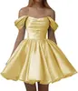 Vestido Curto de Coquetel Europeu e Americano Assimetria, Vestido de Festa de Aniversário à Noite, Vestido de Banquete para Socialites, Vestido Usável no Dia a Dia