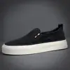 Sapatos casuais masculinos de lona finos e respiráveis para o verão, mocassins versáteis e estilosos, tênis casuais