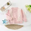 Suéter para Niña Estilo Coreano Bebé Niña Lindo Top Ropa Exterior Más Vendido Ropa Infantil Nuevo Suéter para Bebé de Niña Tejido