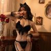 Lencería Sexy, Encanto Apasionado de Medianoche, Pijamas Sexys, Pechos Pequeños Que Parecen Más Grandes, Uniforme de Cama, Conjunto de Tentación, Atuendo de Sirvienta