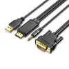 Cable Adaptador Luxun HDMI a VGA al por mayor 1.5m Convertidor VGA Alta Definición con Audio para Portátil Proyector
