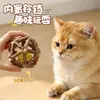 Juguete para Gatos Bola Delicada de Ajenjo Contiene Bola de Hierba Gatuna, Bola de Fruto de Hiel de Insecto, Cascabel, Juguete para Masticar Dientes 6