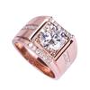 Anillo para hombre transfronterizo europeo y americano, anillo para hombre con diamante de alto carbono y circonita, versión ancha y gruesa del anillo, joyería de personalidad chapada en oro dominante