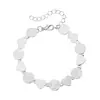 Collar Transfronterizo Europeo y Americano de Joyería, Forma de Corazón Geométrico Redondo de Metal Cepillado, Estilo Ins Retro, Accesorio para Viajes Diarios